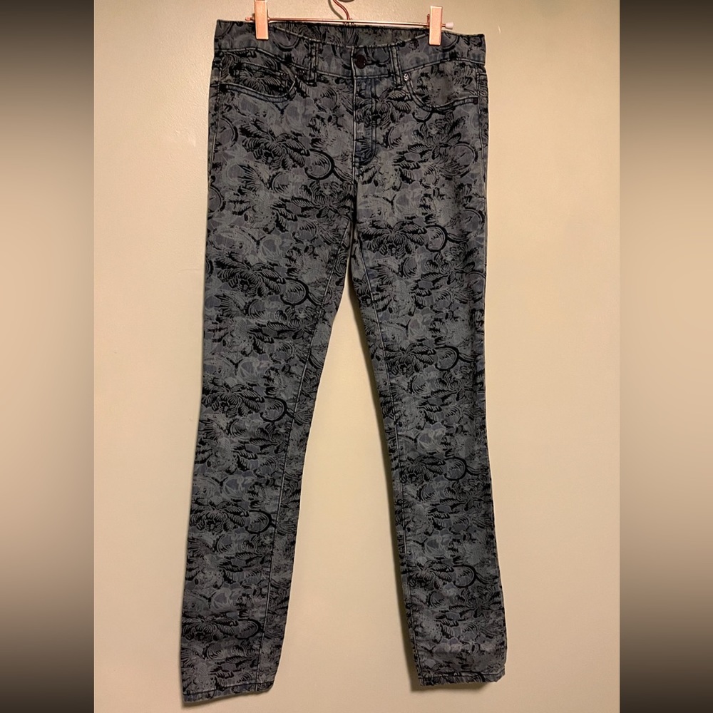 Tory Burch Ivy Printed Skinny Jeans EUC